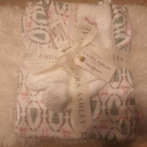 Laura Ashley 3 Piece Pajama Set with Socks - Large - BNWT